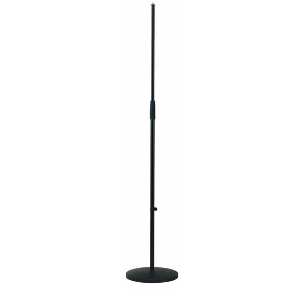 K + M 260/1 One-Hand Adjustable Round Base Microphone Stand - Black