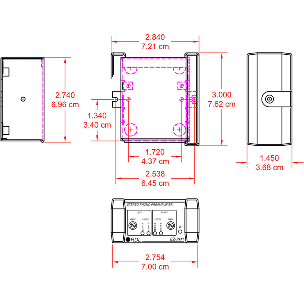 RDL EZ-PH1 Stereo Phono Preamplifier
