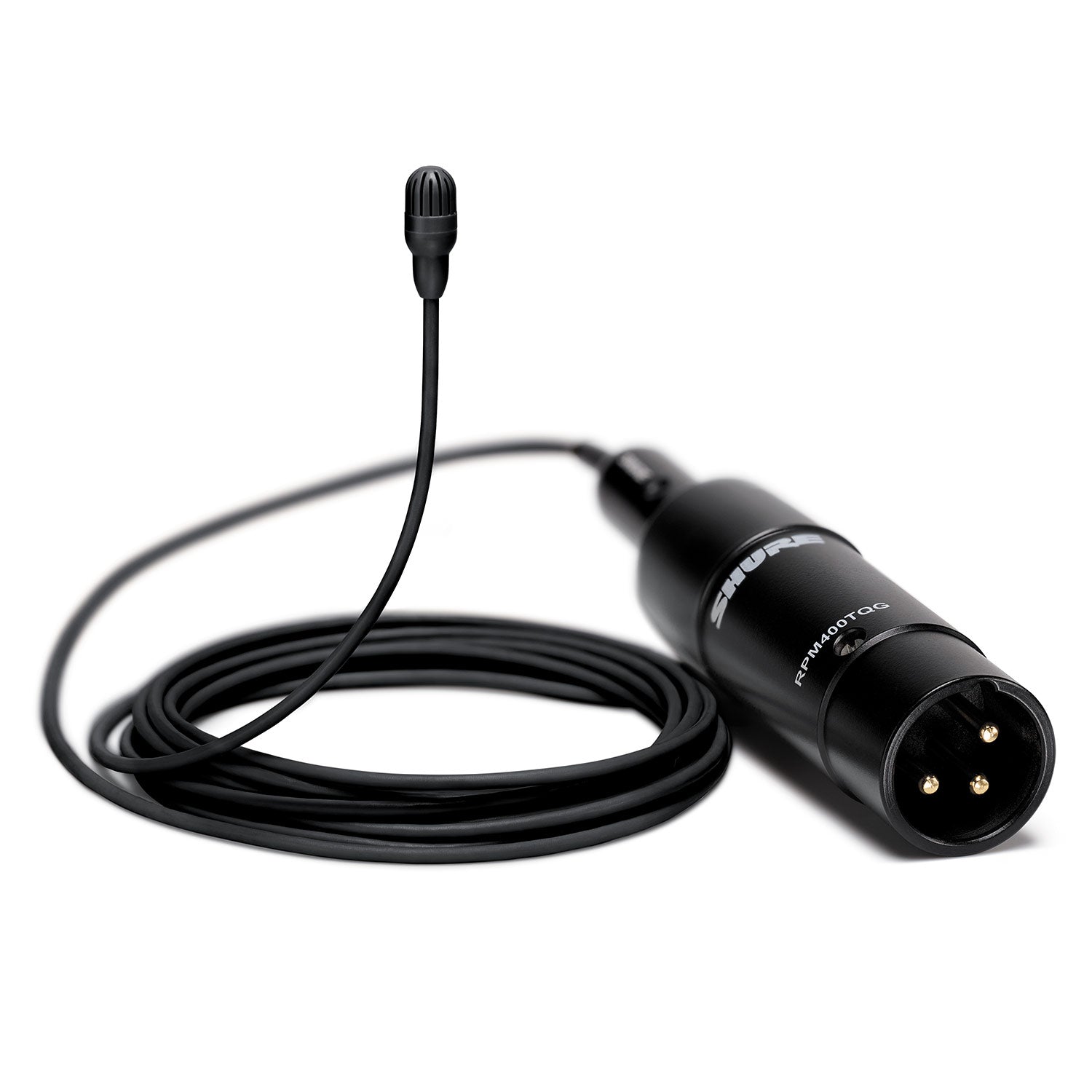 Shure TwinPlex TL47B/O-XLR-A Subminiature Lavalier Microphone (Low Sens, XLR, Black)