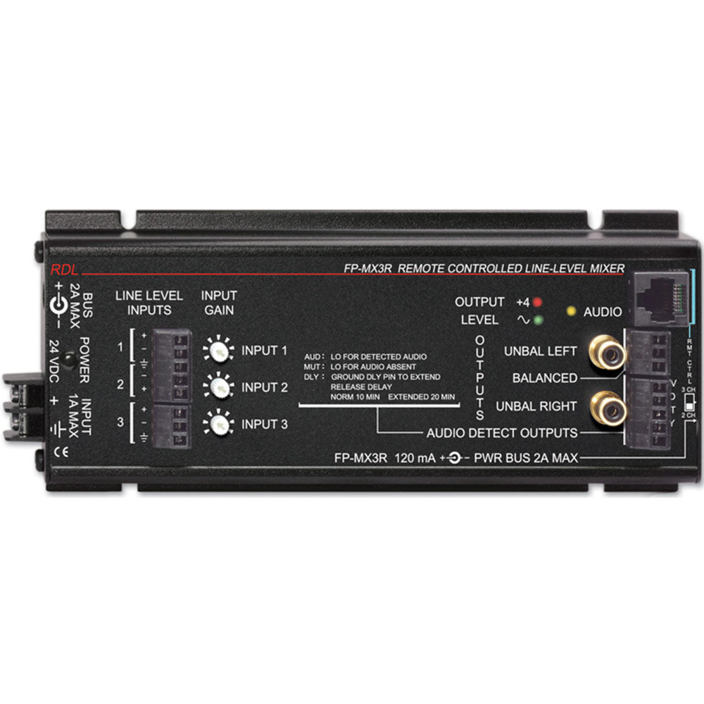 RDL FP-MX3R Remote Controlled Line-Level Mixer