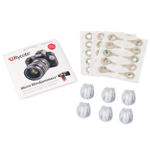 Rycote 75643 Micro Windjammer - Single Pack With 30 Stickies And 6 Reusable Grey Fur Discs