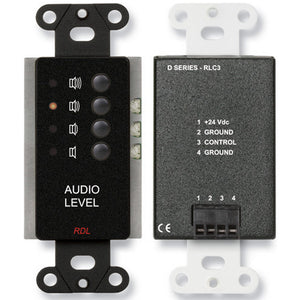 RDL DB-RLC3 Remote Level Control with Preset Levels (Black) - Custom Engraving Option