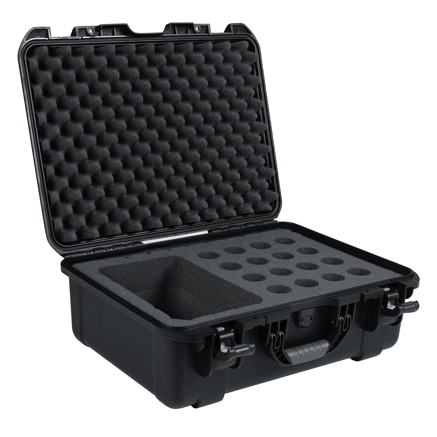 Gator GM-16-MIC-WP Waterproof Wired Microphone Case; 16 Mics