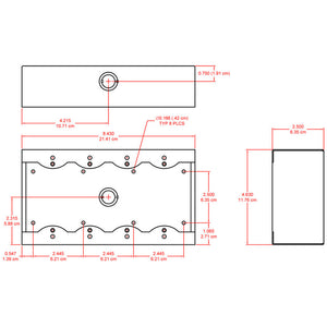 RDL-SMB-4B Surface Mount Box for 4 Decora Panel Units (Black)