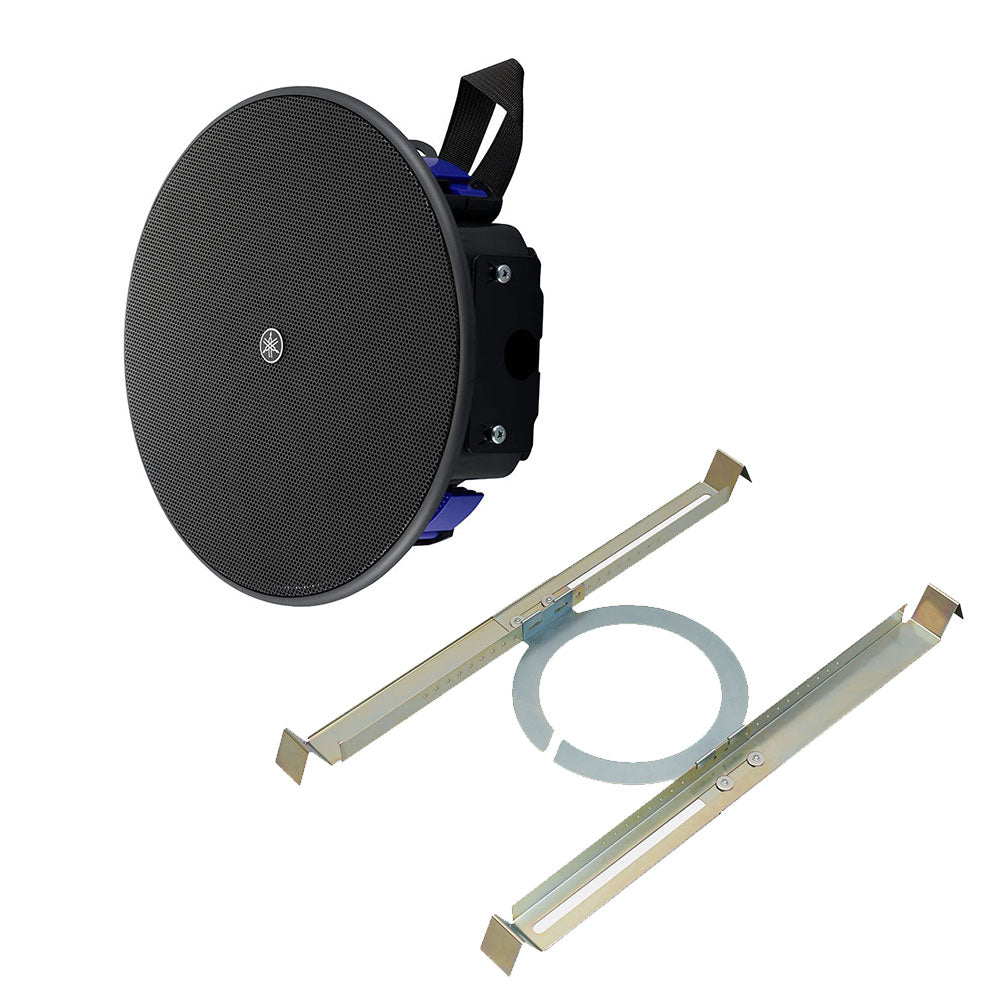 Yamaha VXC2FB Low-Profile Full-Range Ceiling Speaker with AB-C2 Tile Bridge (Black)