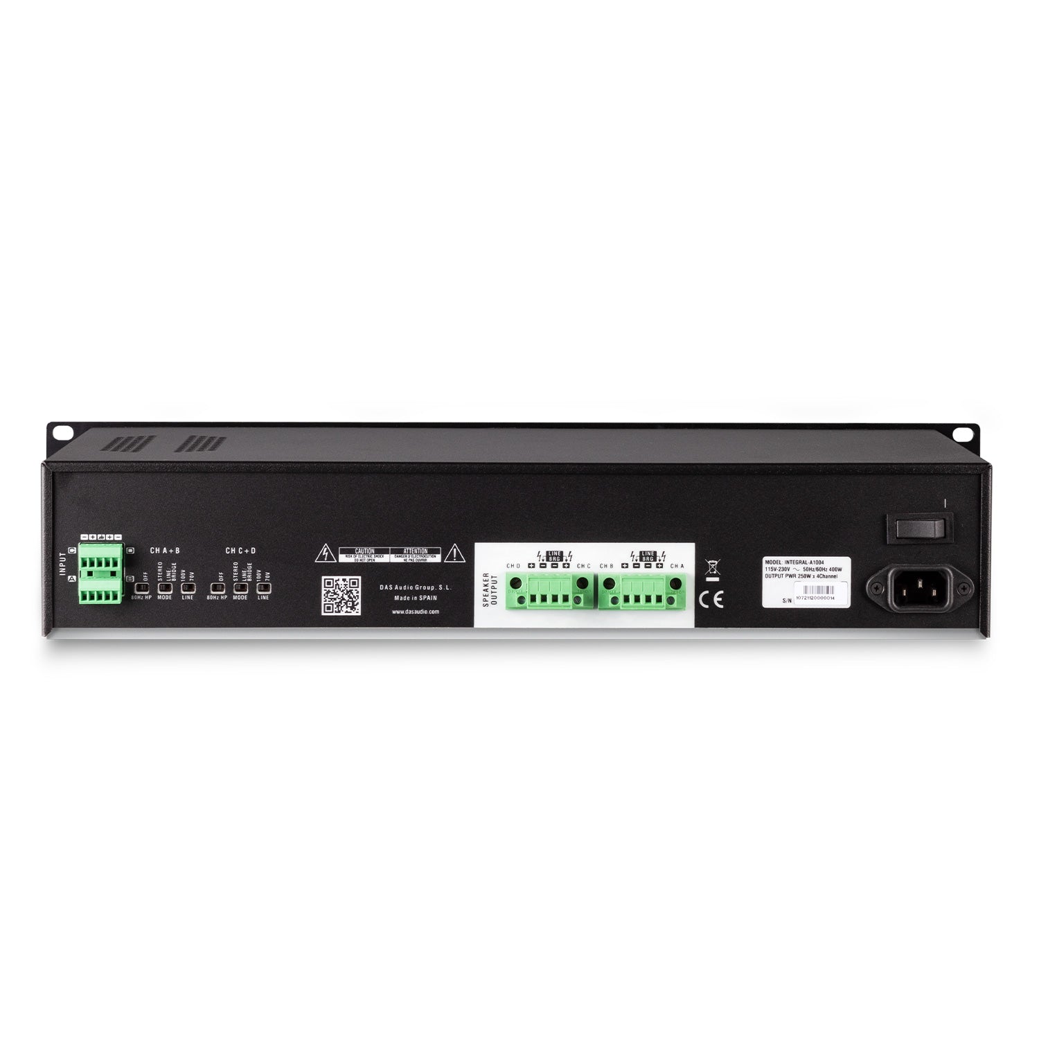 DAS INTEGRAL-A1004 - Four Channel Install Power Amplifier