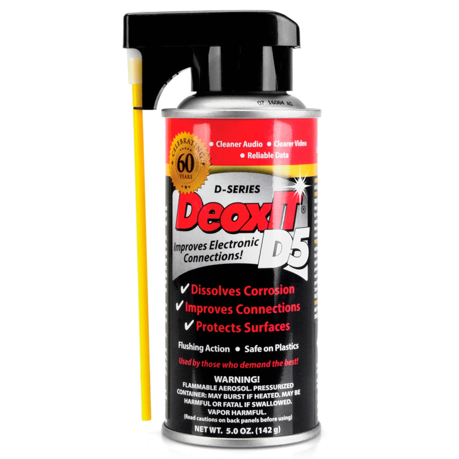 Hosa D5S-6 CAIG DeoxIT Contact Cleaner, 5% Spray, 5 oz