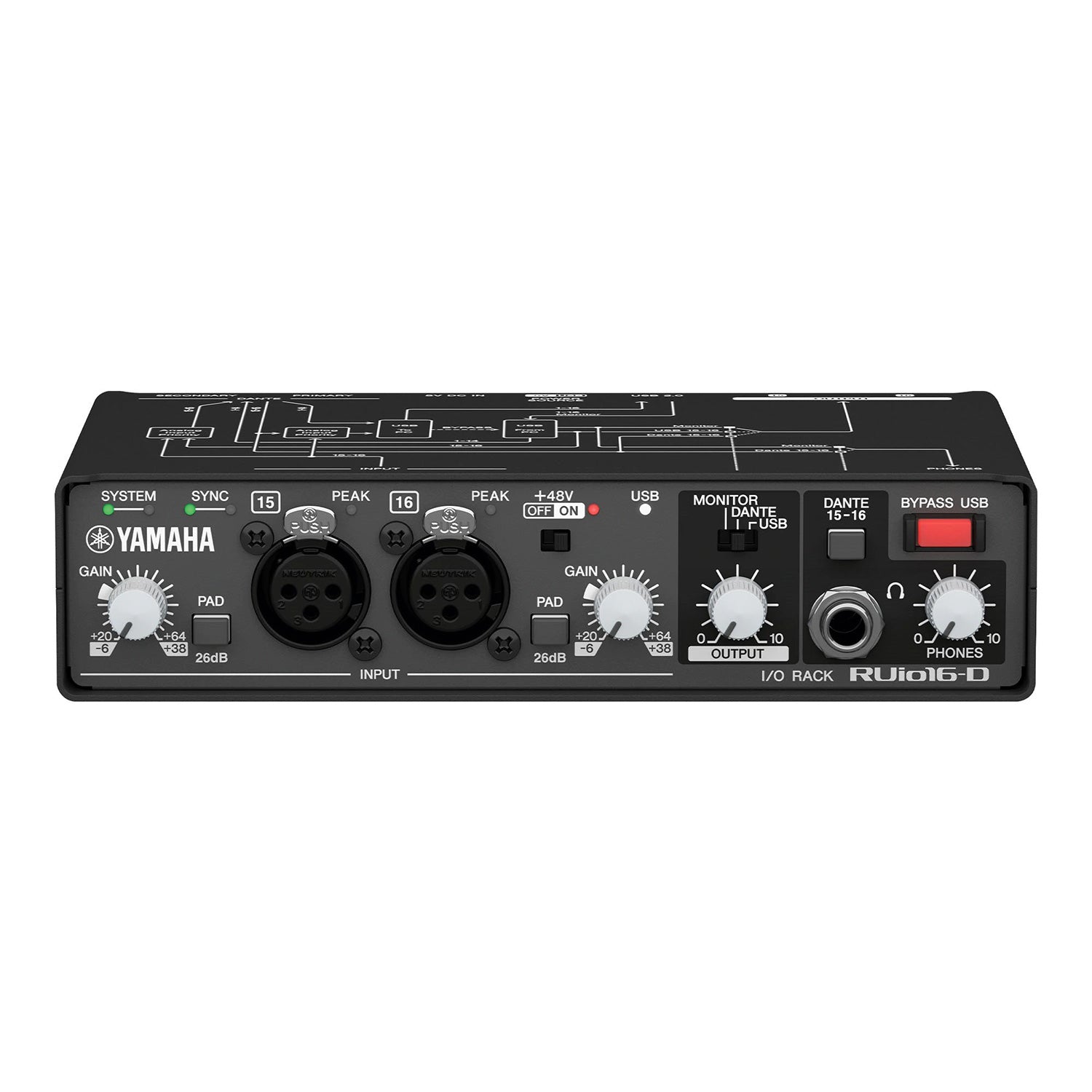 Yamaha RUio16-D - Dante / Analog / USB Audio Interface