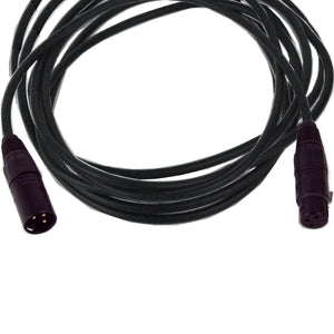 Canare EC020F-BLK Star Quad XLRM - XLRF Microphone Cable (Black / 20 Foot)