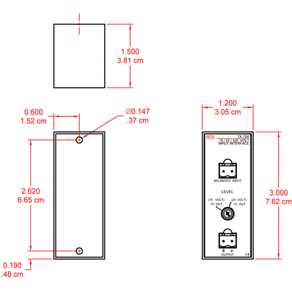 RDL TX-70A Input Interface with unbalanced line out