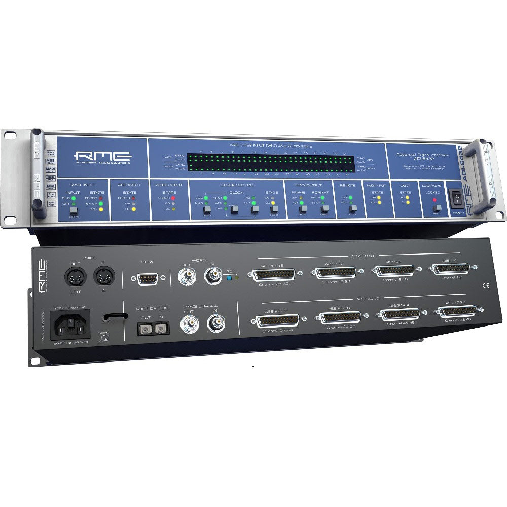 RME ADI6432 24 Bit 192KHz 2x64 Channel MADI to AES Converter
