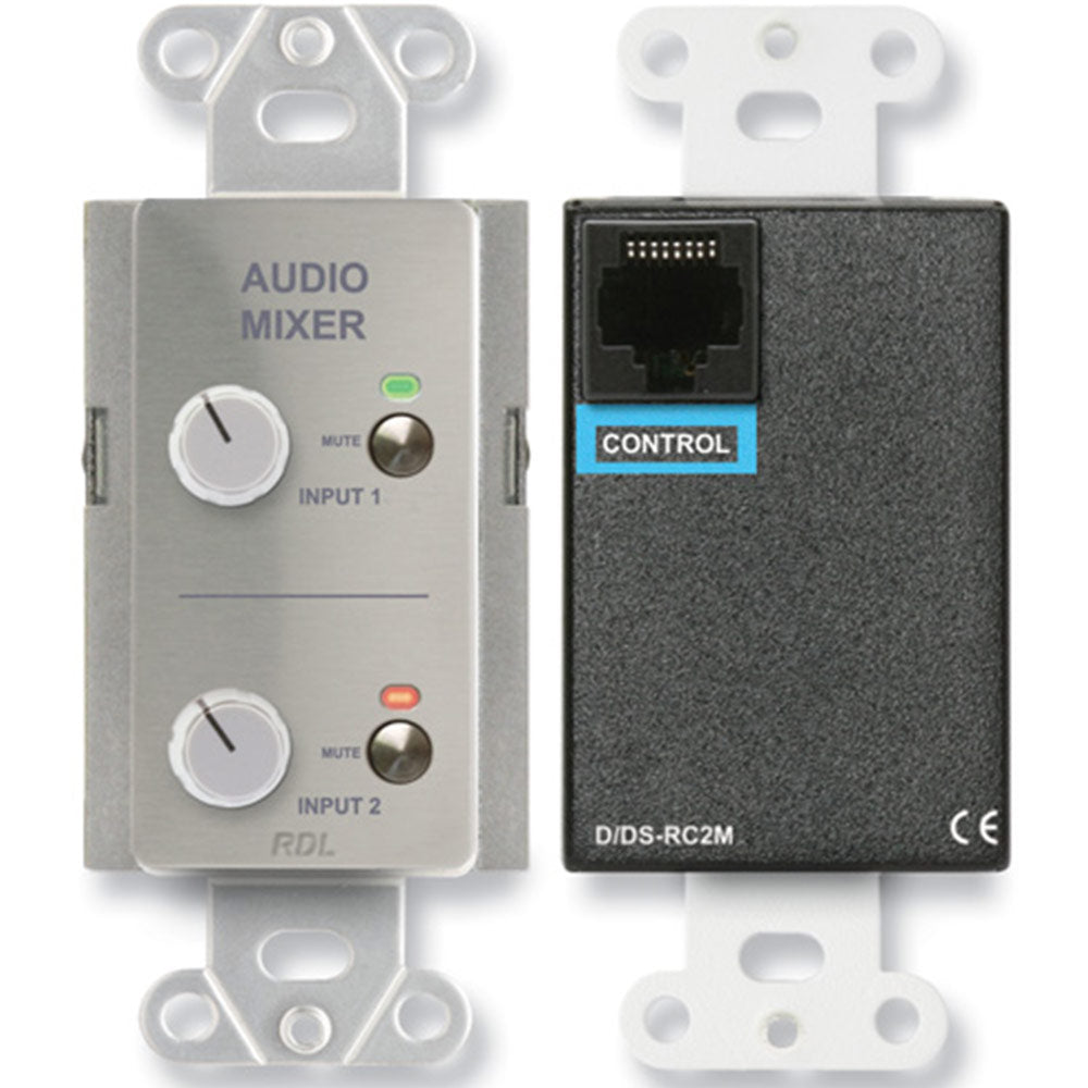 RDL DS-RC2M Remote Audio Mixing Control with Muting - Stainless
