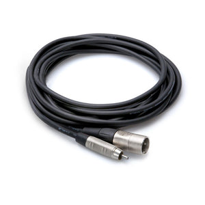 Hosa HRX-003 Pro Unbalanced Interconnect, REAN RCA to XLR3M, 3 feet