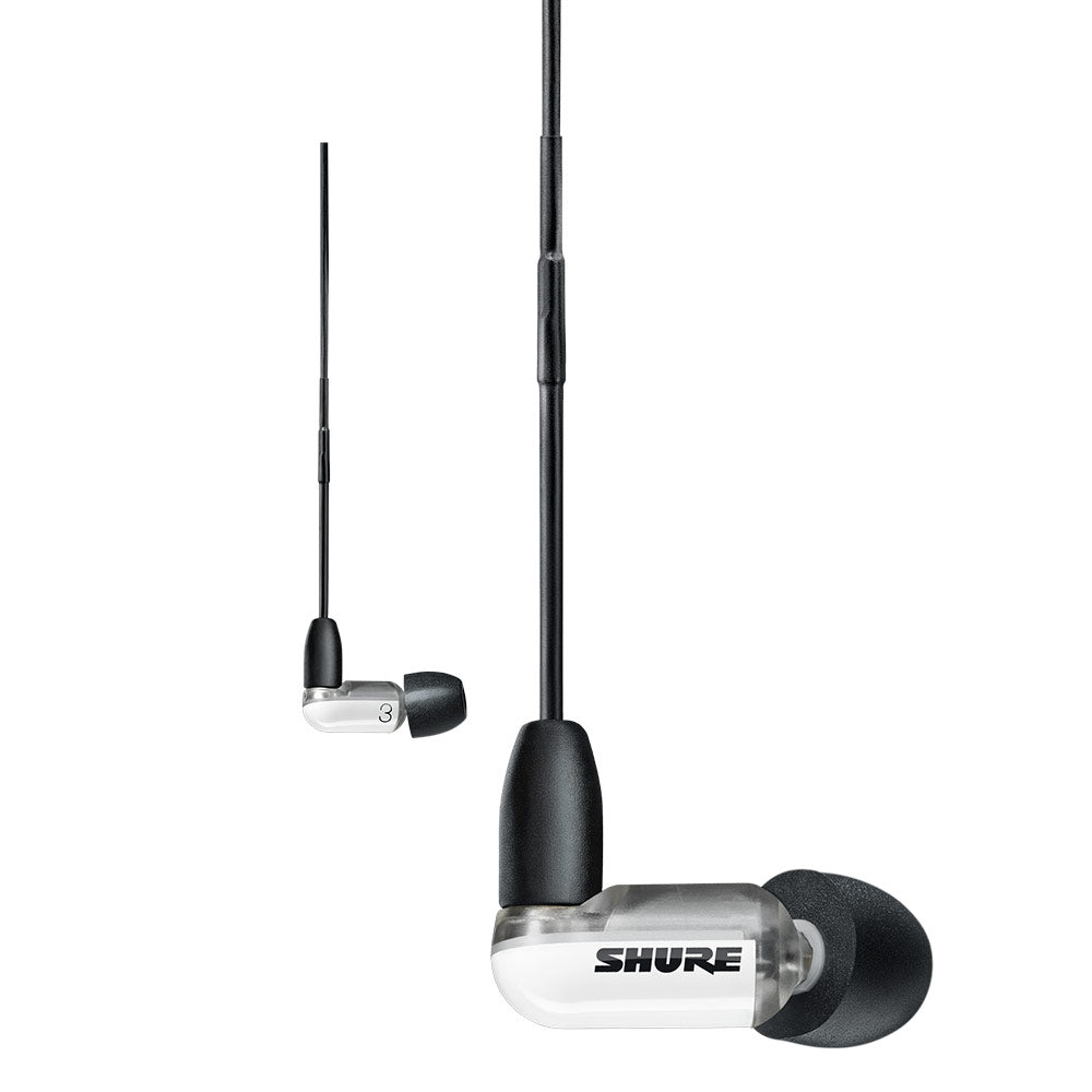 Shure SE31BA AIONIC 3 Sound Isolating Earphones with Universal Cable (White)