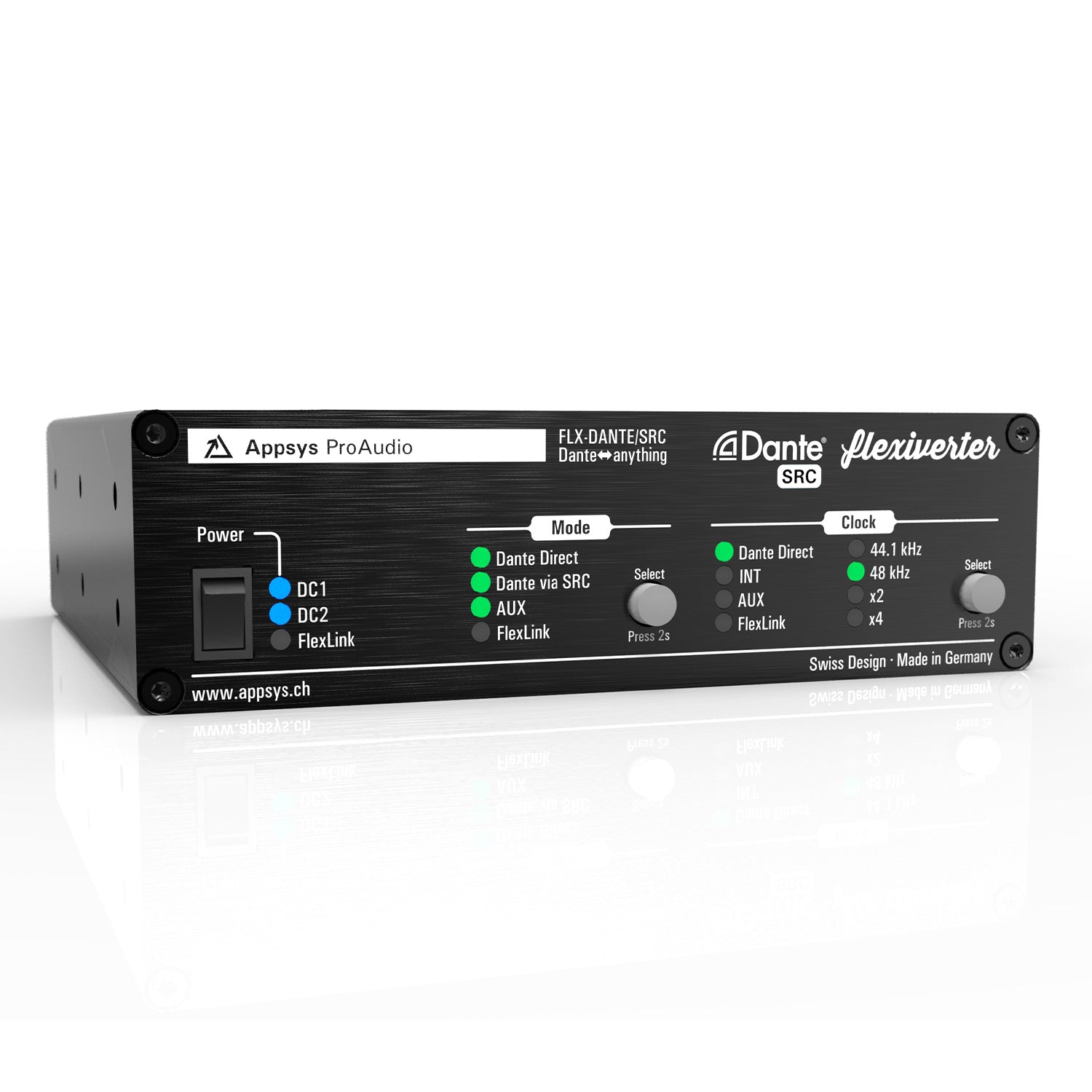 Appsys Pro Audio FLX-DANTE/SRC Flexiverter - Dante Digital Audio Converter with Sample Rate Converter