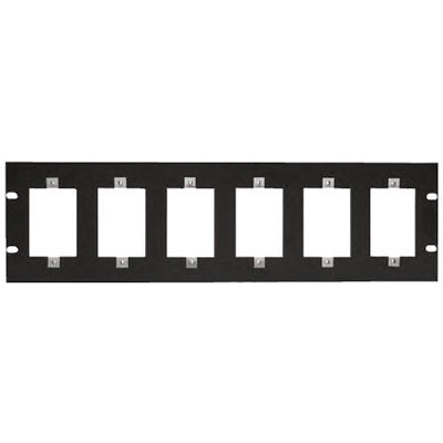 Lowell SG6P-3 Single Gang 6-Hole Panel (3U)