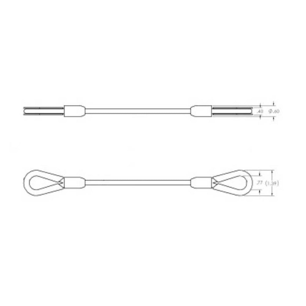 Adaptive Technologies FC-022 - Dual 3/16-Inch Wire Rope Assembly Kit (22 Inch Ropes / Black)