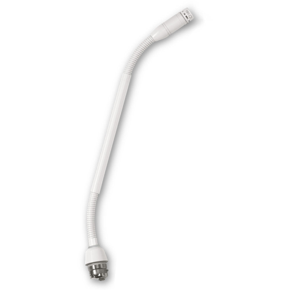 Shure MX410WRLPDF/N 10" White Dualflex Gooseneck Microphone w/ Light Ring