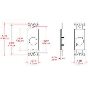 RDL DS-D1 Single plate for standard and specialty connectors (Stainless) - Custom Engraving Option