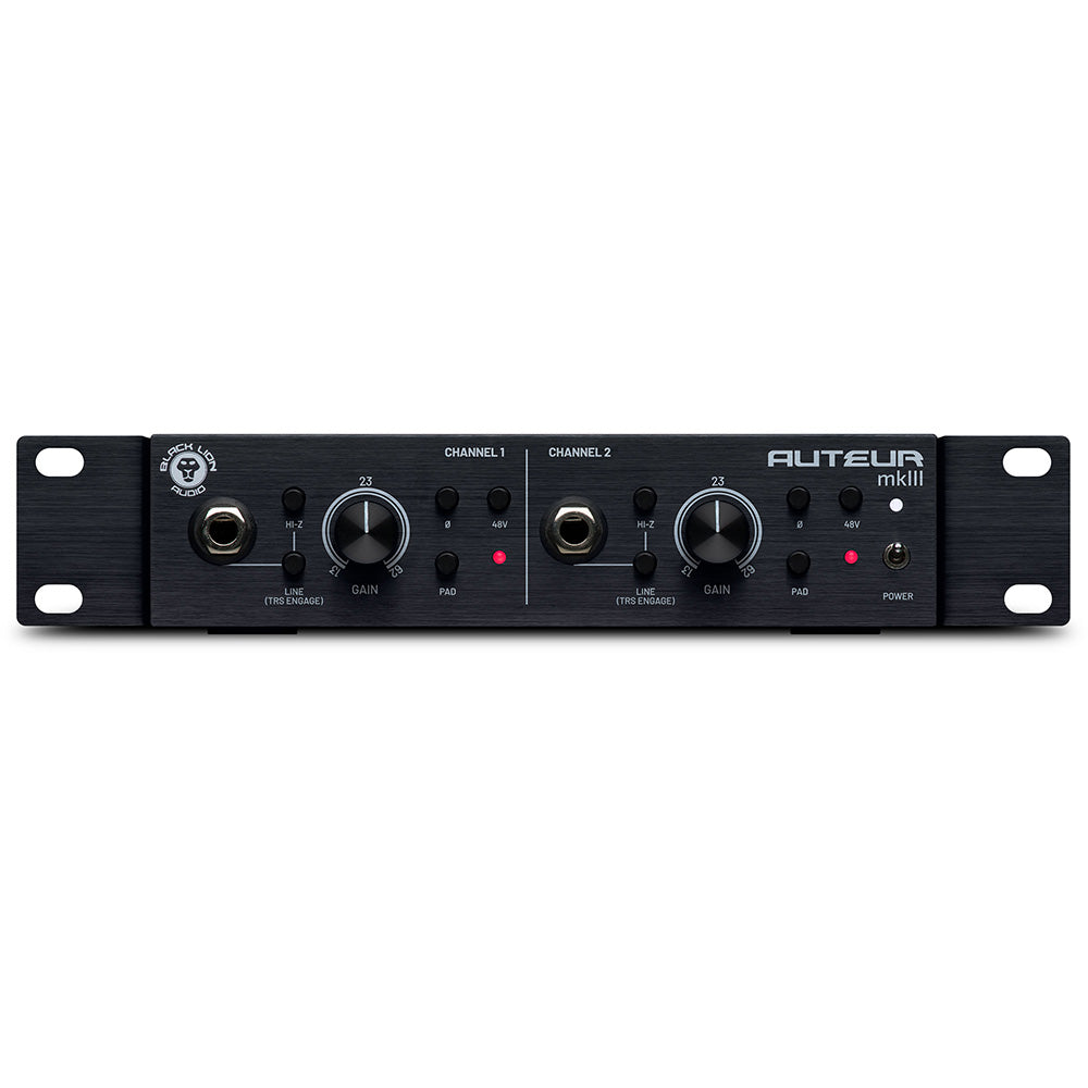 Black Lion Audio Auteur MKIII - 2-Channel Transformer Coupled Microphone Preamplifier