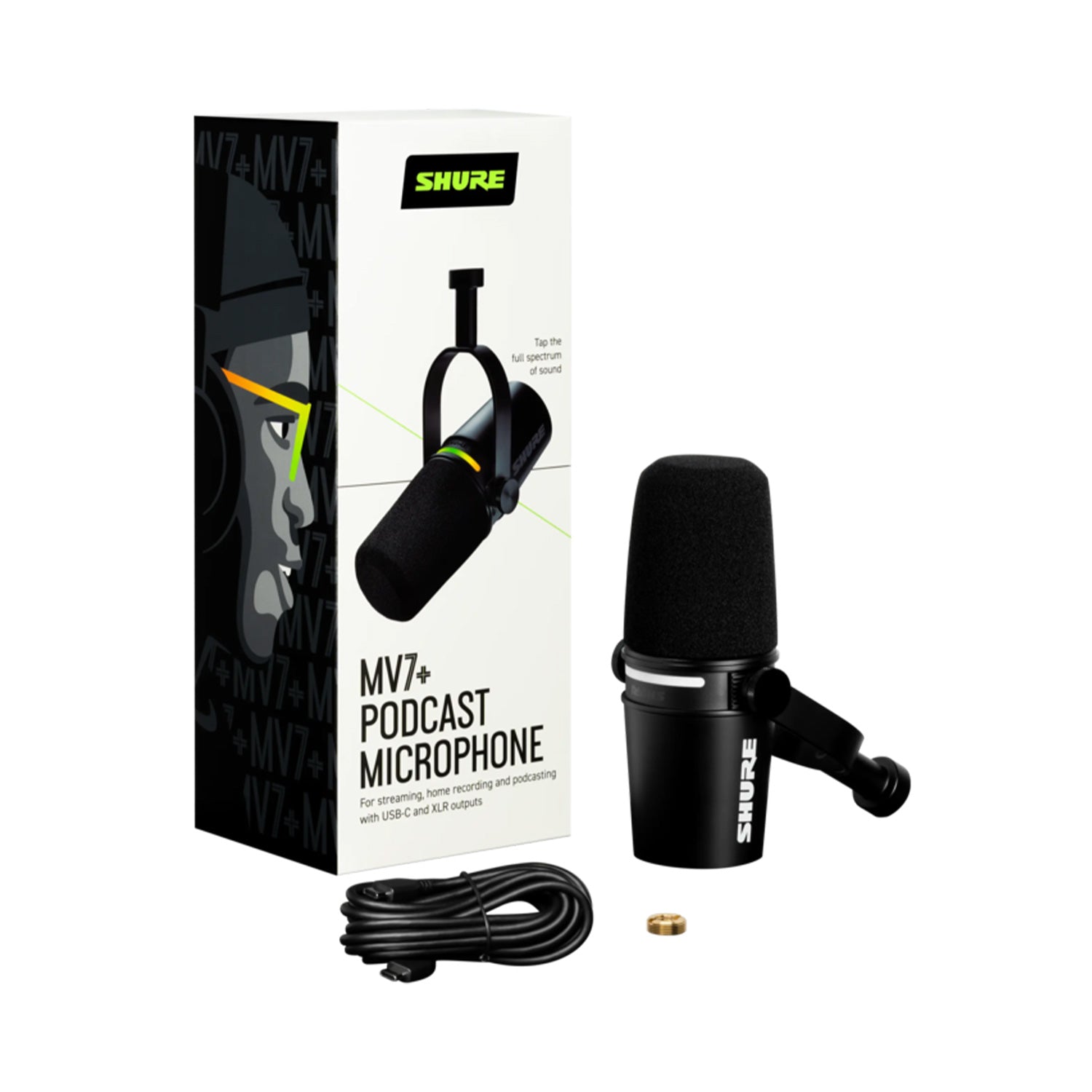 Shure MV7 Plus - Podcasting and Broadcast Microphone (Black)