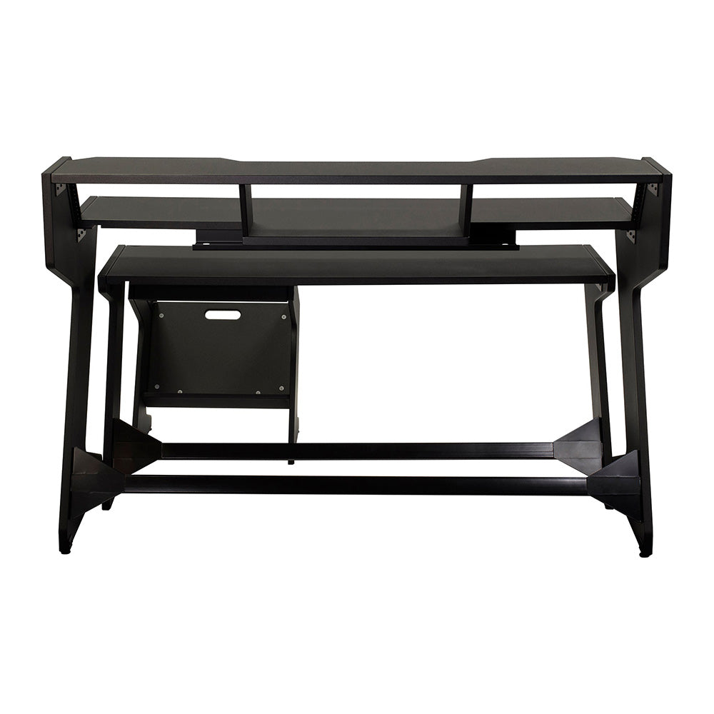 Ultimate Support Nucleus-Z Navigator - Complete Studio Workstation Desk with Rack and Keyboard Shelf