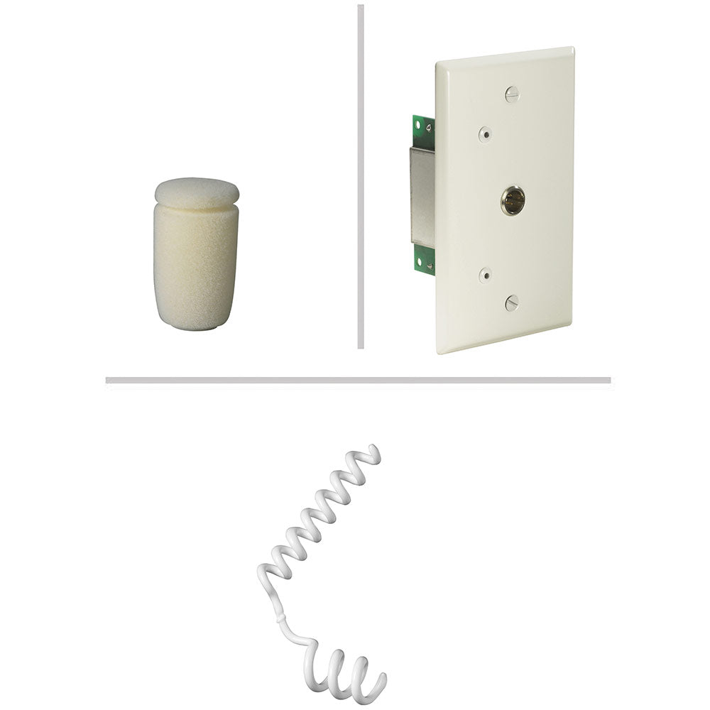 Audio-Technica ES933PMWC Cardioid Condenser Hanging Mic, Wall/Ceiling Plate Power Module (White)