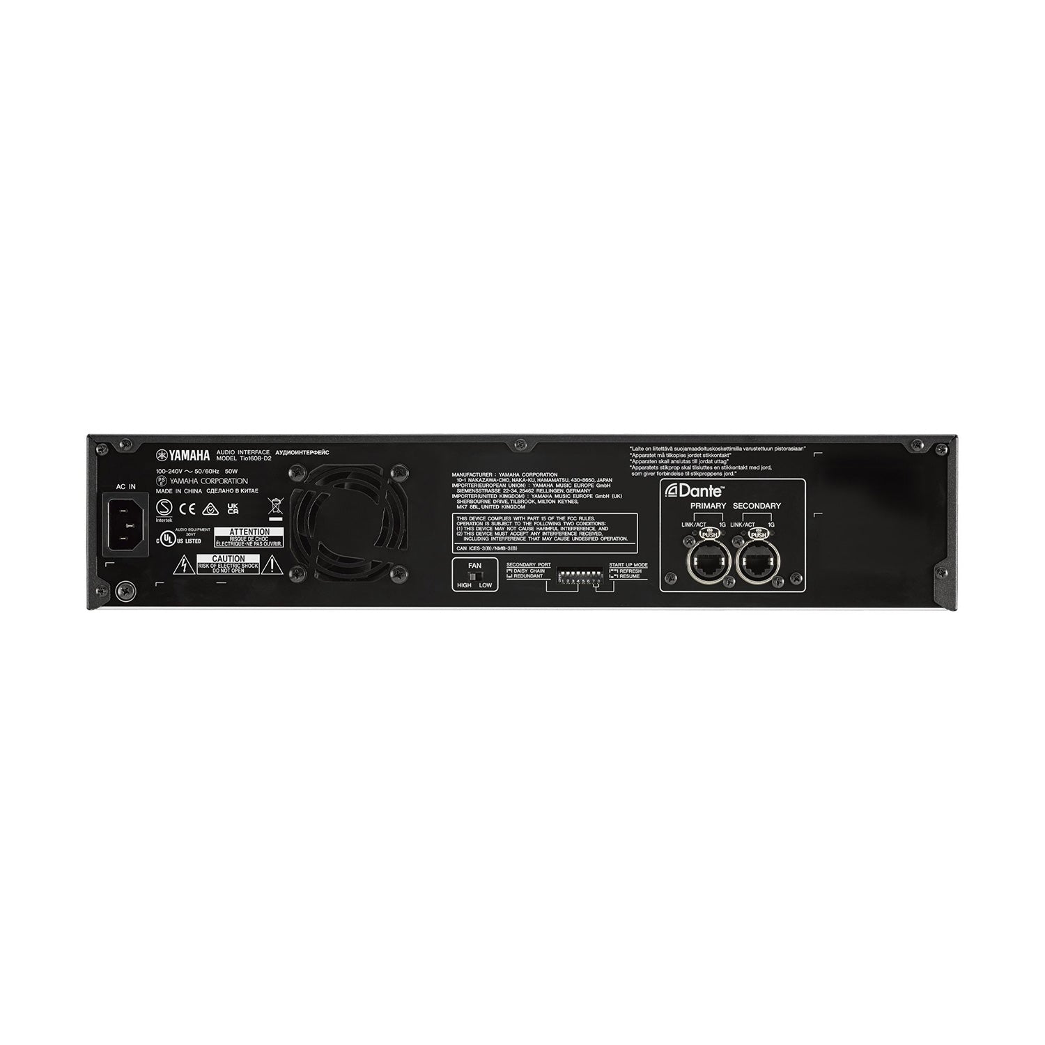 Yamaha Tio1608-D2 - 16-Input 8-Output Dante Stage Box
