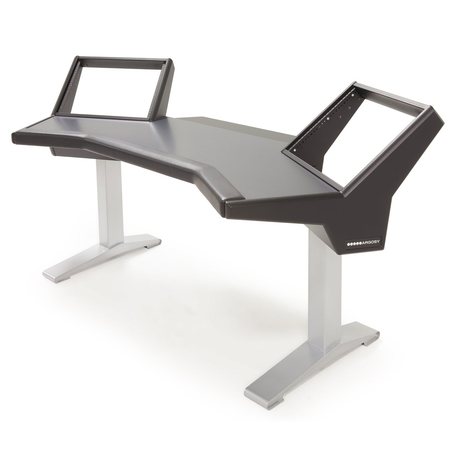 Argosy HALO-H-B-S Halo Desk W/Black End Panels And Silver Legs