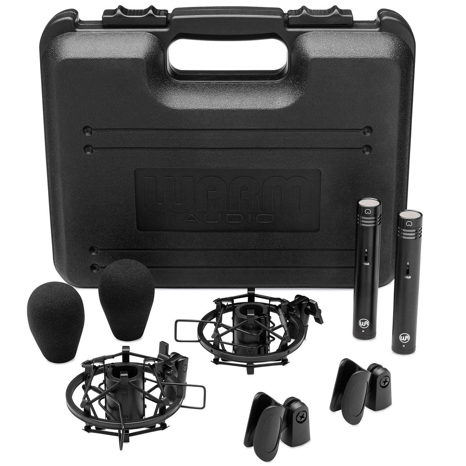 Warm Audio WA-84-C-B-ST Small Diaphragm Condenser Microphone - Black / Stereo Pair