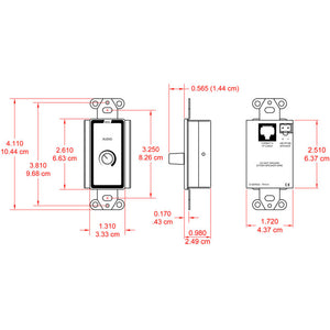 RDL D-TPA1A Decora Mount 3.5-Watt Format-A Headphone Amplifier (White) - Custom Engraving Option