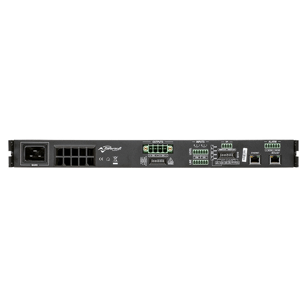 Powersoft Duecanali 1604 DSP+D - 2-Channel Install Power Amplifier with DSP and Dante