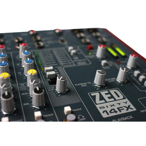 Allen and Heath ZED-60-14FX Compact Live/Recording Mixer (with USB and FX)