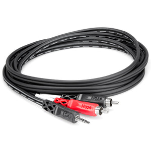 Hosa CMR-225 3.5 mm TRS to Dual RCA Stereo Breakout, 25 feet