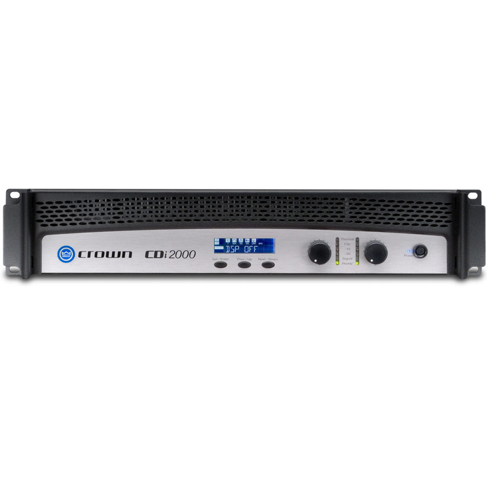 Crown CDi 2000 Solid State Two-channel Power Amplifier with EQ & Delay (800W per channel @ 4 Ohms)