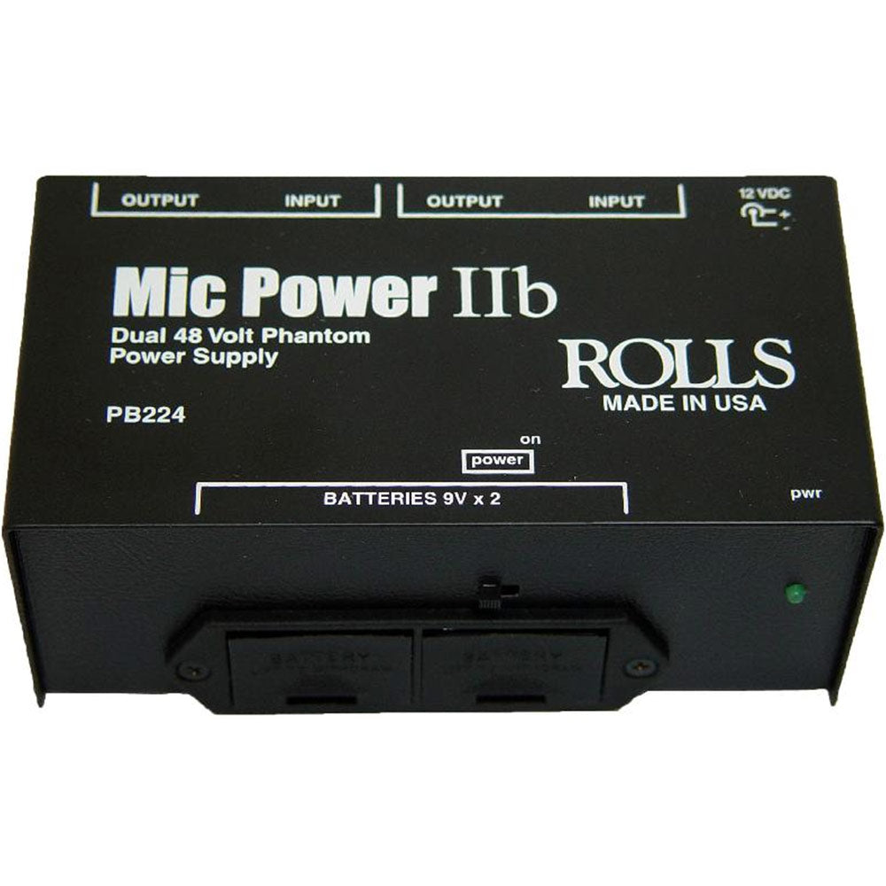 Rolls PB224 Portable Dual Phantom Power Supply (+18V/+48V Selectable)