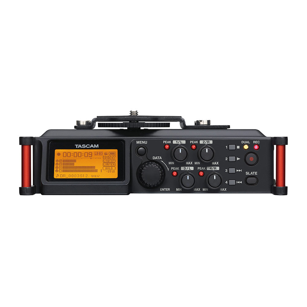 Tascam DR-70D Camera Mounted 4-Track Digital Field Recorder