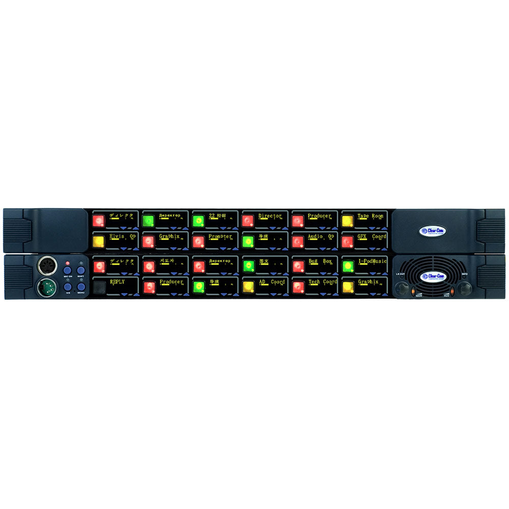 Clear-Com V12PDDX4Y-IP - Desktop 12-Pushbutton Intercom Key Panel for