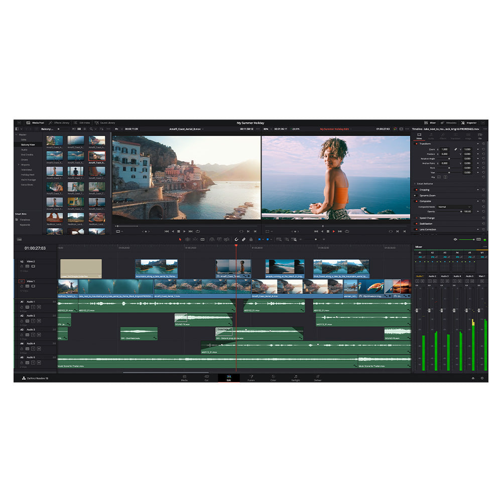 Blackmagic Design DaVinci Resolve Studio 18 - Video Editing Software (with Dongle)