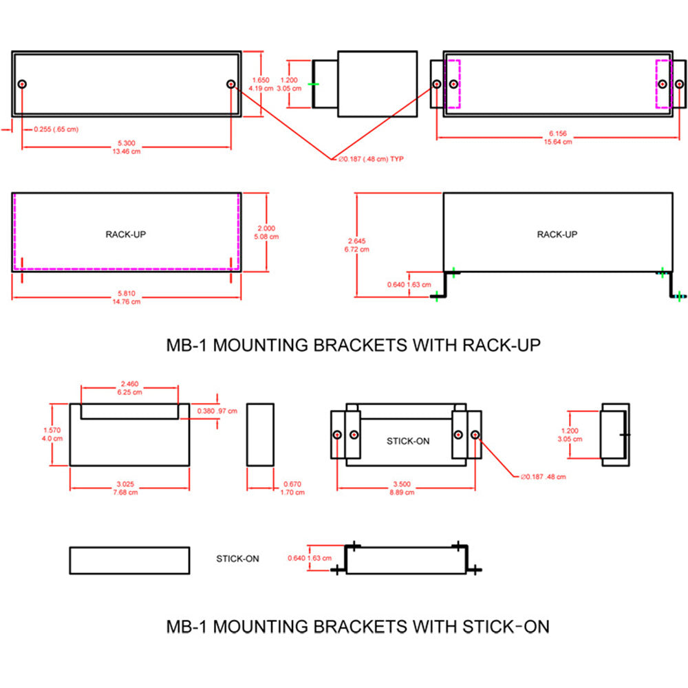 RDL MB-1 Mounting Kit - RU, ST and TX Series