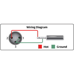 Hosa XVM-305F Microphone Cable (XLRF to 3.5MM Male, 5 Foot)