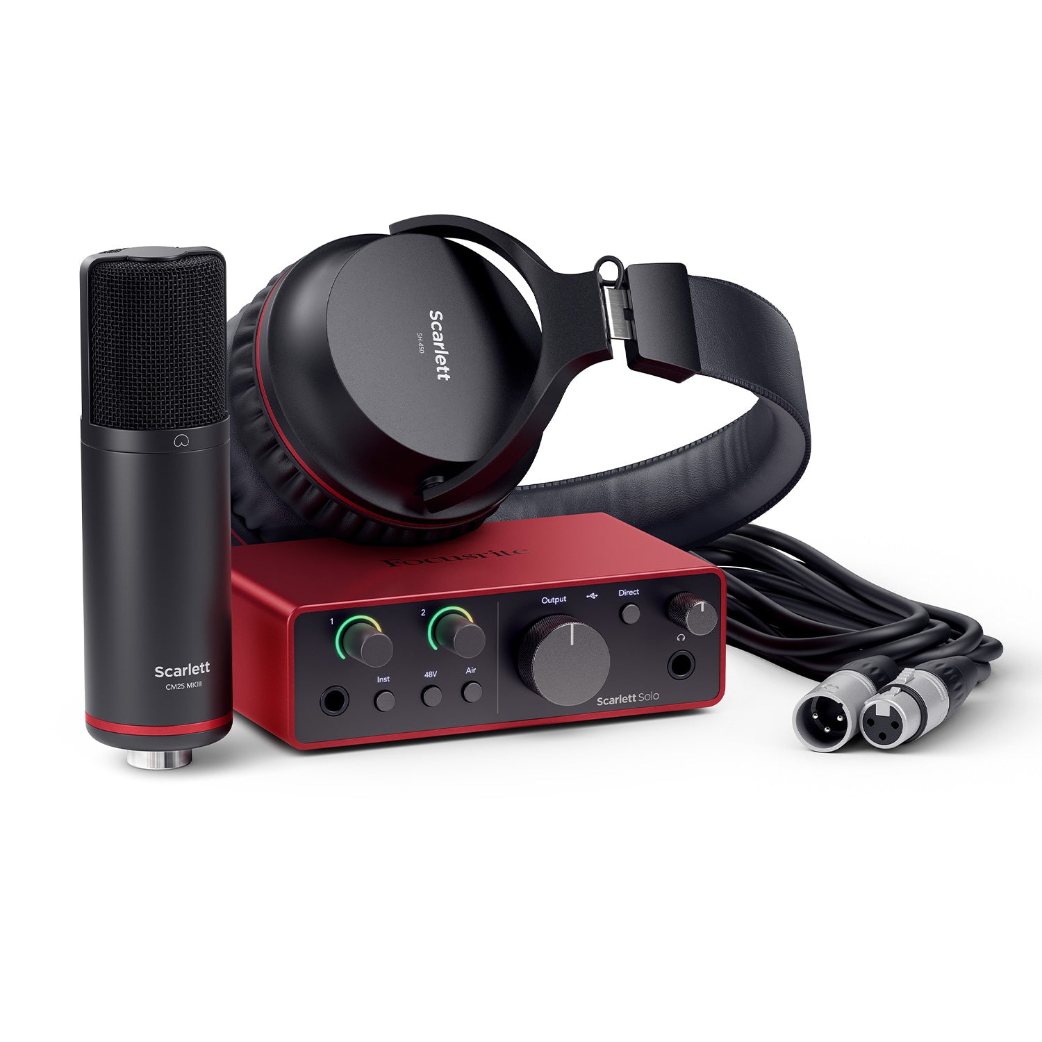 Focusrite Scarlett Solo Studio 4th Generation - Complete Recording and Podcasting Bundle