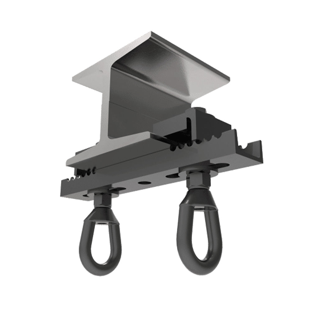 Adaptive Technologies BC3-8-2 - Rigging Channel Beam Clamp (3-8" Open Hang Point / Dual Swivel Eye)