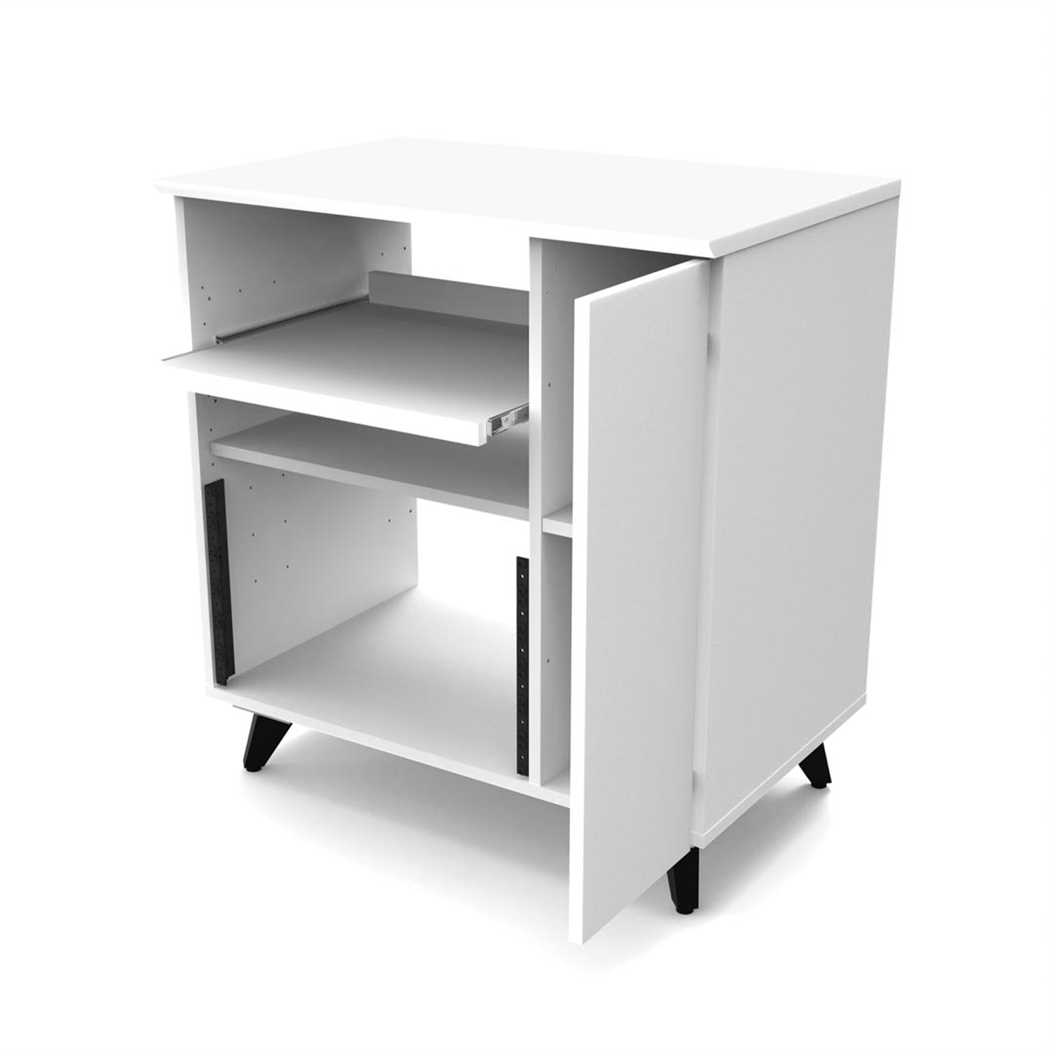 Glorious Modular Side Rack - Extension for Sound Desk or Workbench Workstations (White)