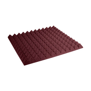 Auralex 2" StudioFoam Pyramid - 2x2 Foot Absorption Panel (Burgundy / Box of 12)