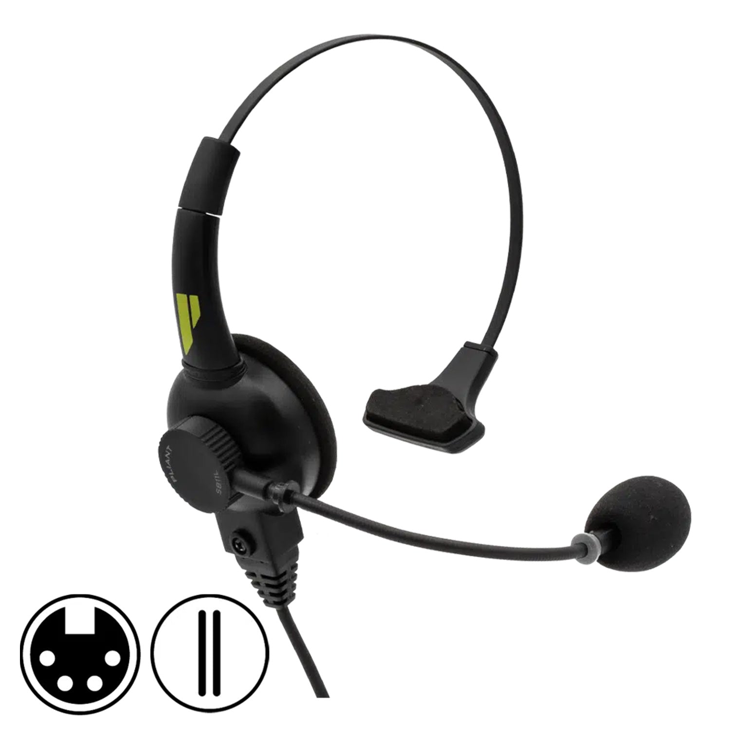 Pliant Technologies PHS-SB11L2E-4F - SmartBoom LITE Single-Ear Electret Headset (XLR4F)
