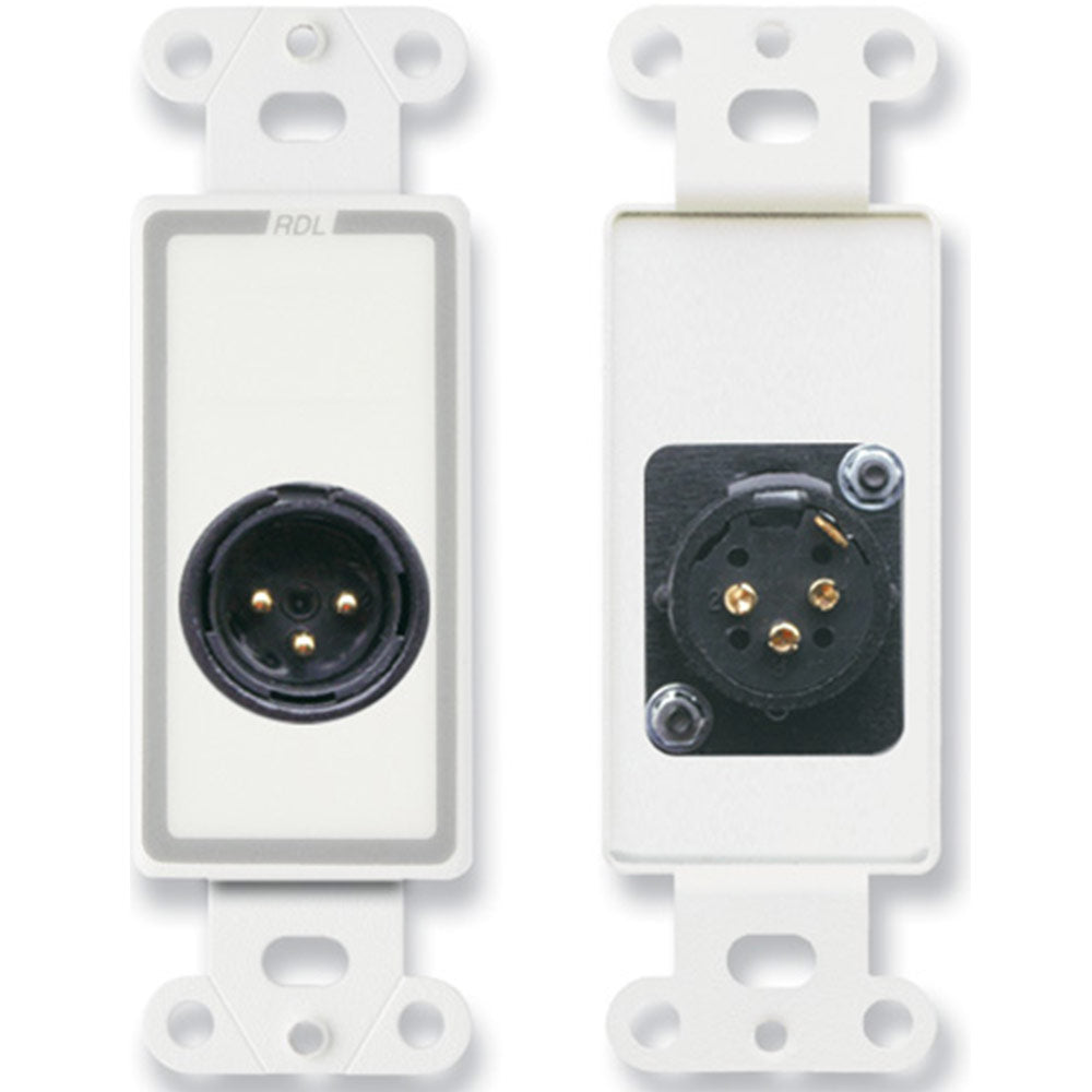 RDL D-XLR3M XLR 3-pin Male Jack on D Plate - Terminal Block