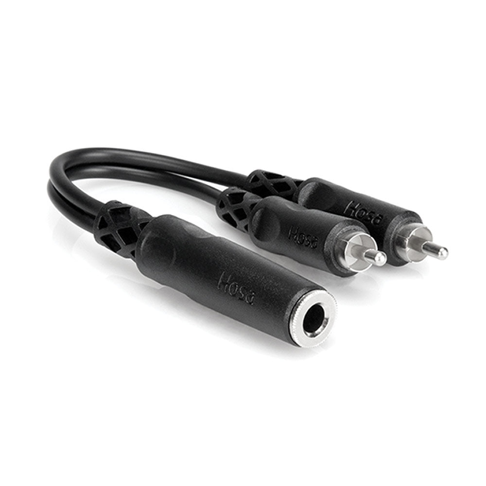 Hosa YPR-131 Y Cable, 1/4 inch TSF to Dual RCA