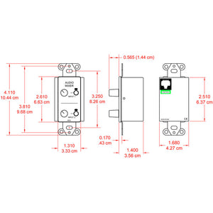 RDL DS-RC2M Remote Audio Mixing Control with Muting (Stainless) - Custom Engraving Option