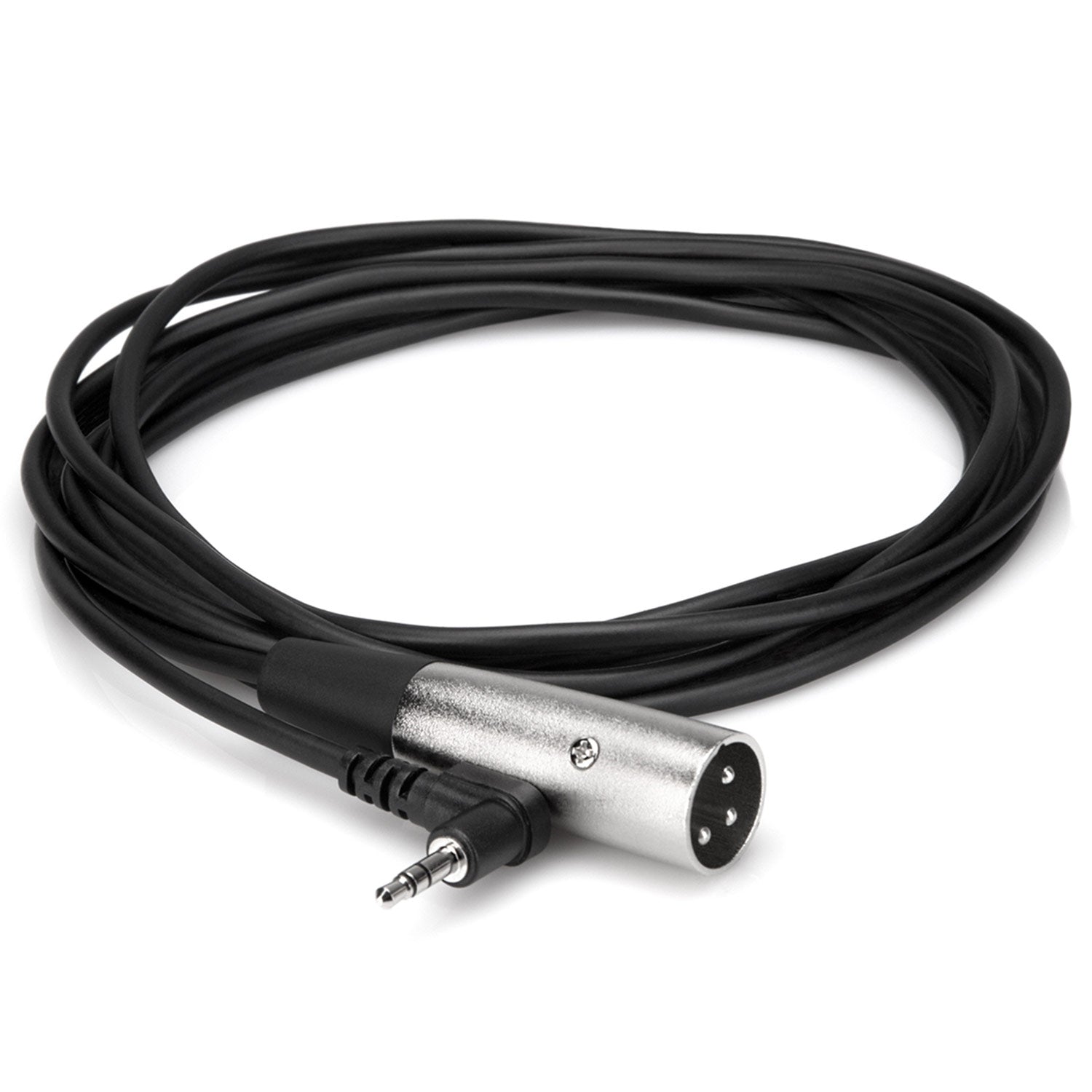 Hosa XVM-101M Camcorder Microphone Cable, Right-angle 3.5 mm TRS to XLR3M, 1 foot